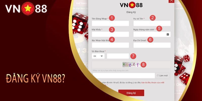 hướng dẫn đăng ký tài khoản vn88